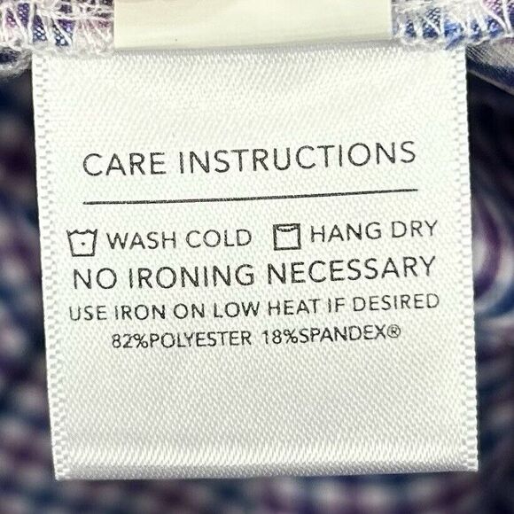 Mizzen Main Shirt Men XXL Gingham Check Leeward Trim Fit Long Sleeve Performance - Picture 8 of 8